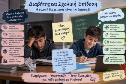 diavitis typou 1 scholiki epidosi kai ergasia ti deichnoun oi meletes