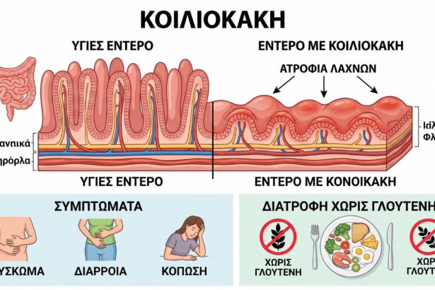 koiliokaki kai diavitis typou 1 symptomata elegchos kai diaita